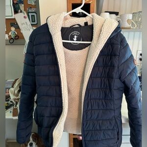 Save the Duck hooded, fleece-lined jacket